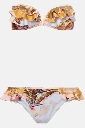 ZIMMERMANN Ascension floral ruffled bikini
