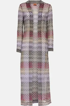 Missoni Metallic-knit mesh cardigan