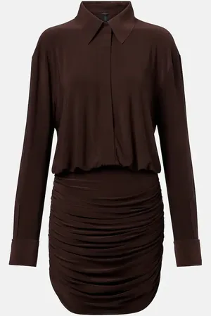 Norma Kamali Ruched shirt dress
