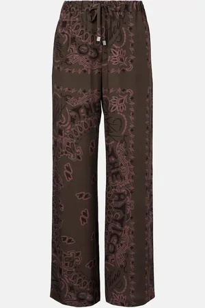 The Attico Printed wool gabardine wide-leg pants