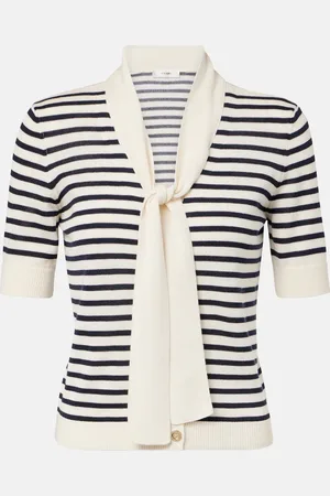 Frame The Sailor striped tie-neck sweater