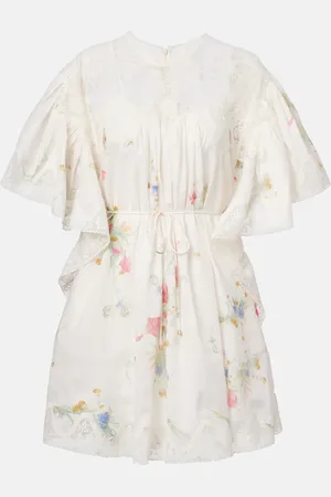 ZIMMERMANN Lucky lace-trimmed linen minidress