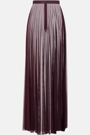The Frankie Shop Vallen pleated sheer mesh maxi skirt