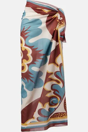 La DoubleJ Printed cotton voile beach cover-up