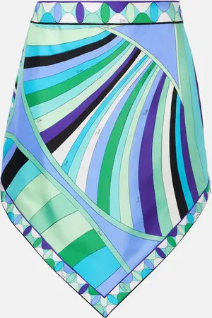 Puccini Iride printed silk mini skirt
