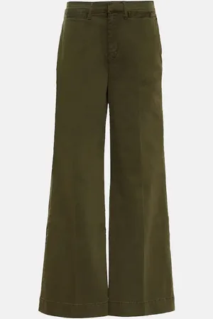 Frame Le Tomboy cotton twill wide-leg pants