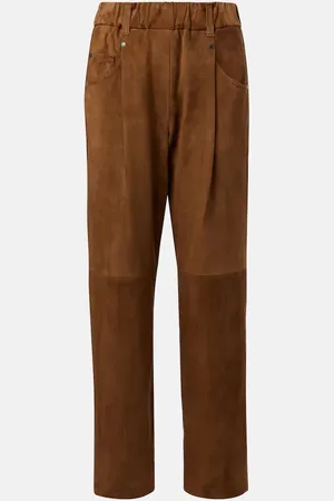 Brunello Cucinelli Suede straight pants