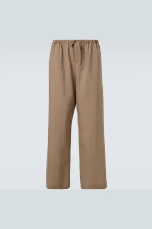 The Row Donatello mid-rise wool wide-leg pants