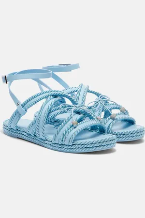 Mach & Mach Embellished woven sandals