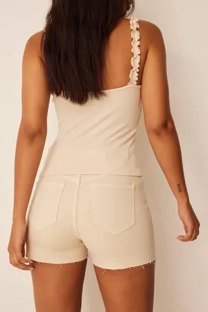 NA-KD Dame Singleter - Ribbet singlet med stroppedetaljer
