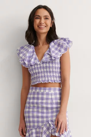 NA-KD Dame Topper - Smocked Waist Top