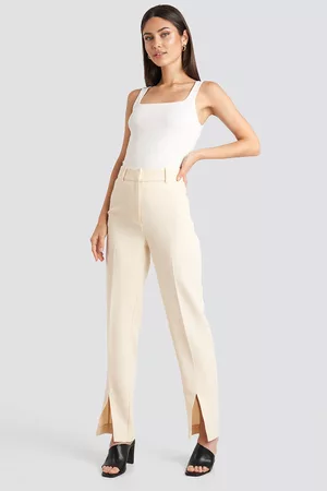 NA-KD Dame Chinos - Front Slit Suit Trousers