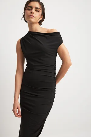NA-KD Asymmetric Hem Midi Dress
