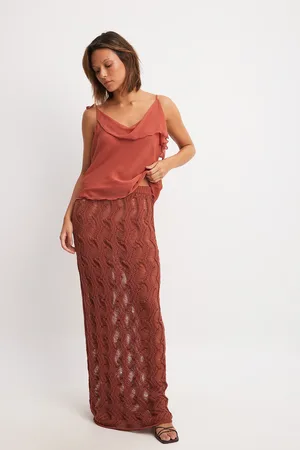 NA-KD Wavy Crochet Knitted Skirt