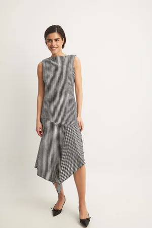 NA-KD Gingham Sleeveless Midi Dress