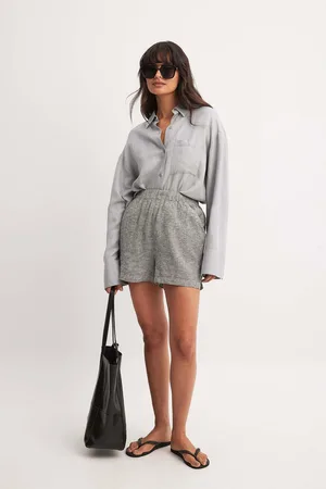 NA-KD Shorts i linblanding med elastisk midje