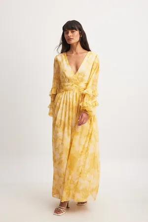 NA-KD Strukturert maxikjole i chiffon