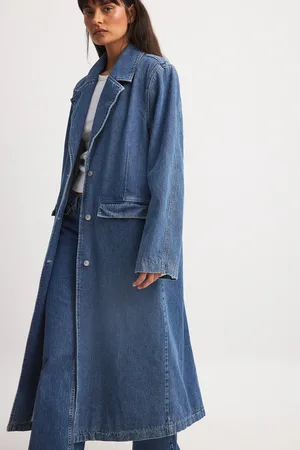 NA-KD Blazerkåpe i denim
