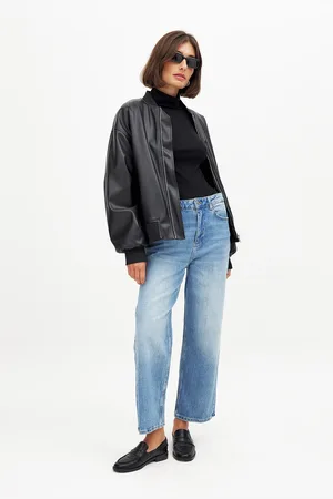 NA-KD Korte jeans med høyt liv