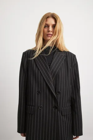 NA-KD Oversized stripete kavai med dobbel knepping