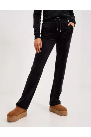 Juicy Couture Dame Bukser - Del Ray Classic Velour Pant Black