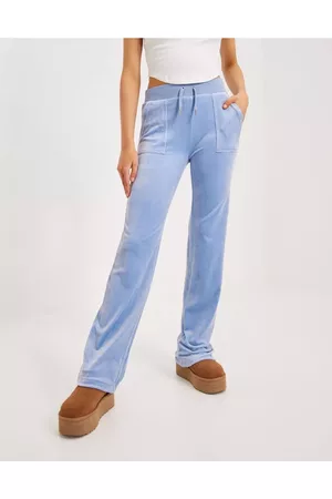 Juicy Couture Del Ray Classic Velour Pant Blue