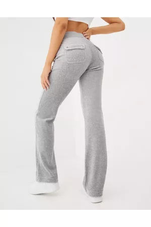Juicy Couture Dame Bukser - Del Ray Classic Velour Pant Grey Marl