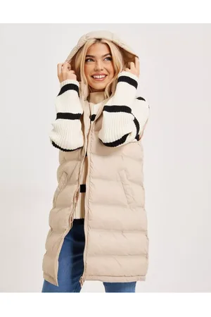VILA Dame Vester - Vitrish New Padded S/L Vest - Noos Cement