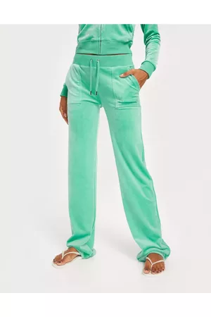 Juicy Couture Dame Velour bukser - Del Ray Pocket Pant Marine Green