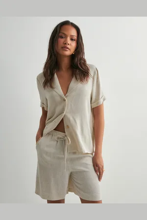 ONLY - Onlsiesta Mw Pull-Up Lin Bl Shorts