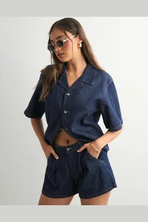 ONLY - Onlellis Loose Pleated Shorts Dnm A
