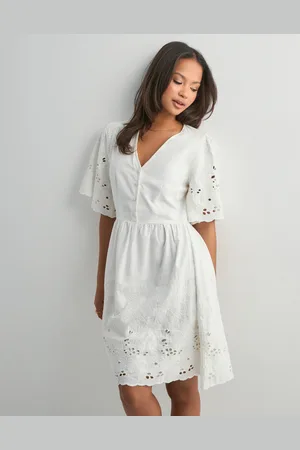 SELECTED - Slfdahlia Ss Short Broderi Dress No
