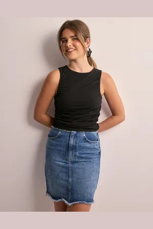 ONLY - Onlviola Hw no Waistband Dnm Skirt