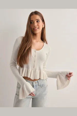 Nelly - Long Sleeve Flounce Knit Top