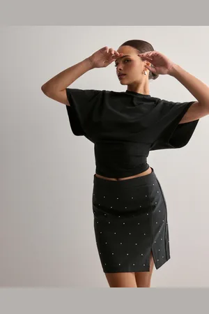 Pieces® - Pcpeva Rhinestone Hw Mini Skirt