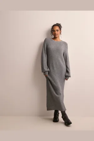 Object - Objditte Re L/S Knit Midi Dress Noo