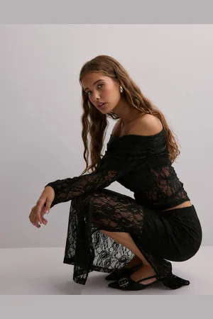 SELECTED - Slfmista Hw Ankle Lace Skirt