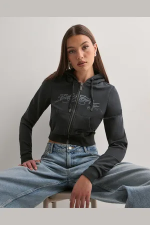 ED HARDY - Womens Love Is Mystery Cropped Hoodie