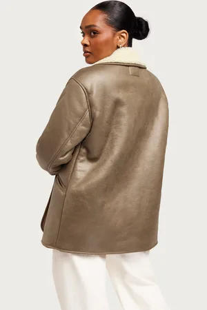 Object - Objpolly Shearling Long Jacket E Pa