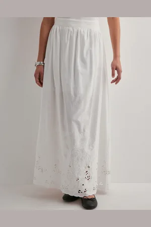 SELECTED - Slfdahlia Hw Ankle Broderi Skirt B