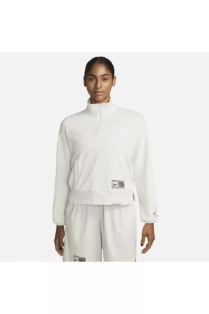 Nike Dame Hettegensere - Dri-FIT Swoosh Fly basketsweatshirt med kvart glidelås til dame