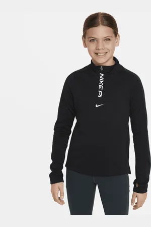Nike Pro Dri-FIT langermet overdel med halv glidelås til jente