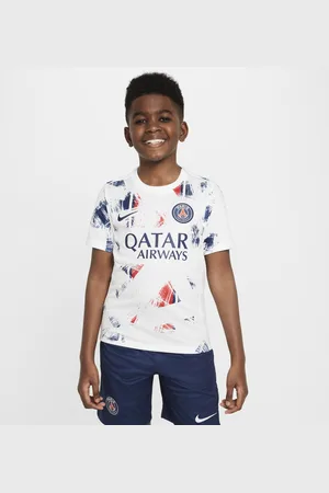 Nike Paris Saint-Germain Academy Pro (bortedrakt) Dri-FIT kortermet fotballtrøye for oppvarming til store barn