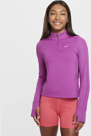 Nike Pro Therma-FIT overdel med glidelås i halsen til jente