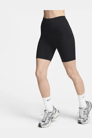 Nike One sykkelshorts (20 cm) med høyt liv og lommer til dame