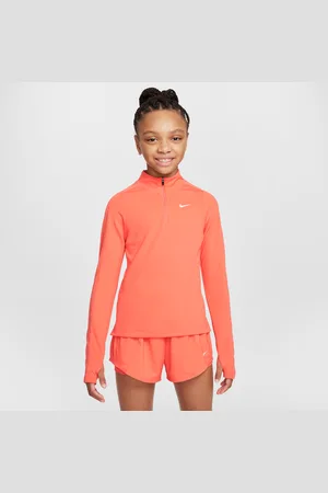 Nike Dri-FIT langermet overdel med glidelås i halsen til jente