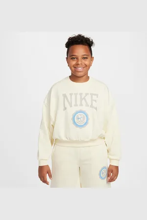 Nike Sportswear Club sweatshirt i frotté med rund hals til jente