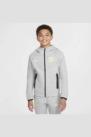 Nike FC Barcelona Tech Fleece fotballhettejakke til store barn (gutt)