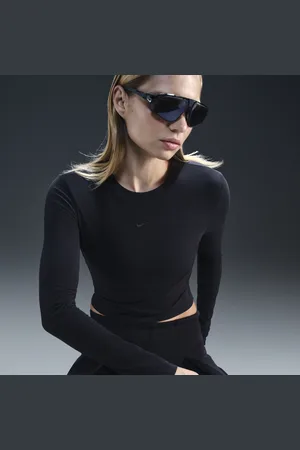 Nike Sportswear Chill Knit kort, langermet overdel med smal passform til dame
