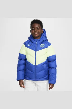 Nike FC Barcelona (tredjedrakt) fotballjakke med hette og syntetisk fyll til store barn